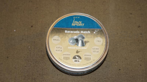 Пуля H&N Baracuda Match  4,5 мм  0,69г (500шт)  950 р.
